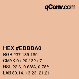 Color code: HEX #EDBDA0 | qconv.com