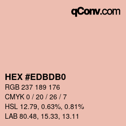 Color code: HEX #EDBDB0 | qconv.com
