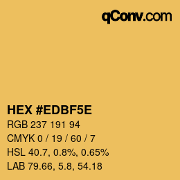 カラーコード: HEX #EDBF5E | qconv.com