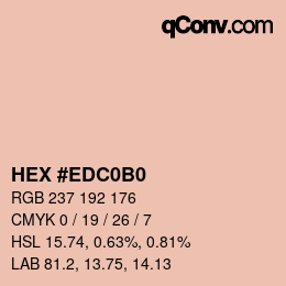 Color code: HEX #EDC0B0 | qconv.com
