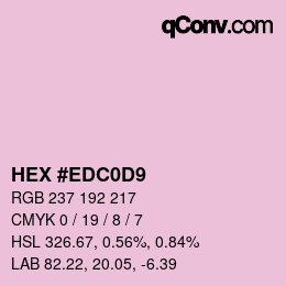 Color code: HEX #EDC0D9 | qconv.com
