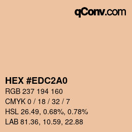 カラーコード: HEX #EDC2A0 | qconv.com