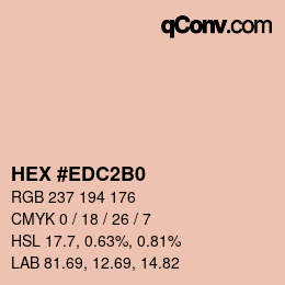 Color code: HEX #EDC2B0 | qconv.com