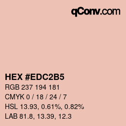 Farbcode: HEX #EDC2B5 | qconv.com