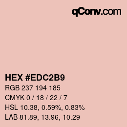Color code: HEX #EDC2B9 | qconv.com