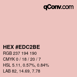Color code: HEX #EDC2BE | qconv.com
