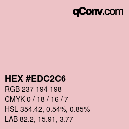 Color code: HEX #EDC2C6 | qconv.com