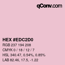 Color code: HEX #EDC2D0 | qconv.com