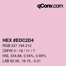 Color code: HEX #EDC2D4 | qconv.com