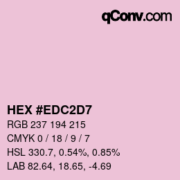 Color code: HEX #EDC2D7 | qconv.com