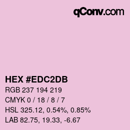 Color code: HEX #EDC2DB | qconv.com