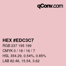 Color code: HEX #EDC3C7 | qconv.com