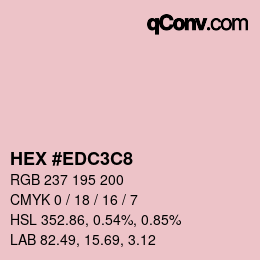 Color code: HEX #EDC3C8 | qconv.com