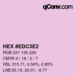 Color code: HEX #EDC3E2 | qconv.com