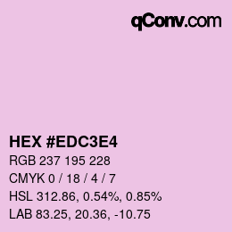 Color code: HEX #EDC3E4 | qconv.com