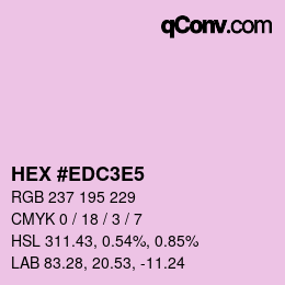 Color code: HEX #EDC3E5 | qconv.com