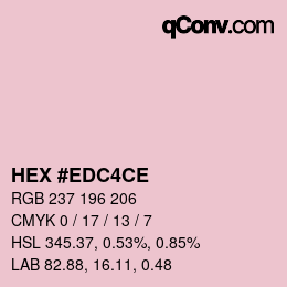 Color code: HEX #EDC4CE | qconv.com