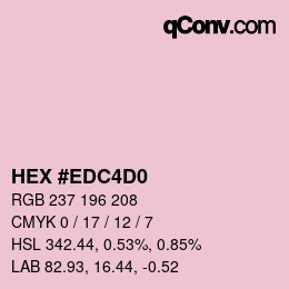 カラーコード: HEX #EDC4D0 | qconv.com