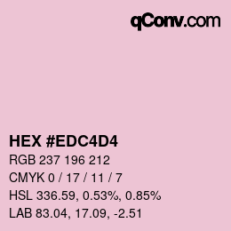颜色代码: HEX #EDC4D4 | qconv.com