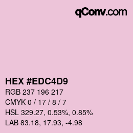 Color code: HEX #EDC4D9 | qconv.com