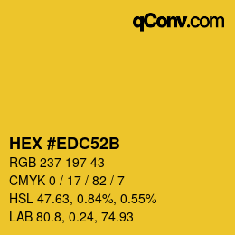 カラーコード: HEX #EDC52B | qconv.com