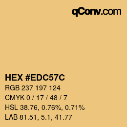 Color code: HEX #EDC57C | qconv.com