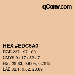 カラーコード: HEX #EDC5A0 | qconv.com