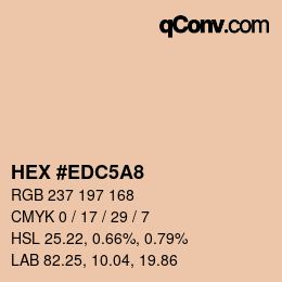 カラーコード: HEX #EDC5A8 | qconv.com