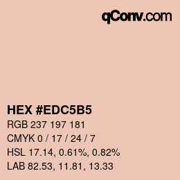 Color code: HEX #EDC5B5 | qconv.com