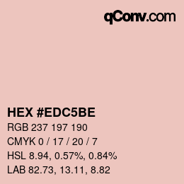 カラーコード: HEX #EDC5BE | qconv.com
