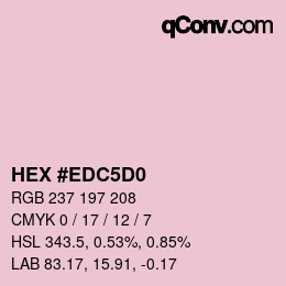 カラーコード: HEX #EDC5D0 | qconv.com