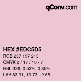 颜色代码: HEX #EDC5D5 | qconv.com