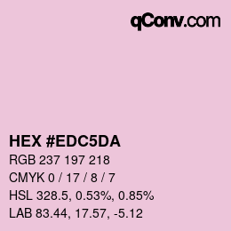 Color code: HEX #EDC5DA | qconv.com