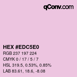Color code: HEX #EDC5E0 | qconv.com