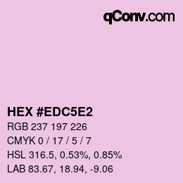 Código de color: HEX #EDC5E2 | qconv.com