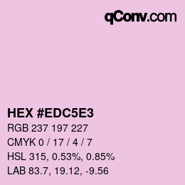 Código de color: HEX #EDC5E3 | qconv.com