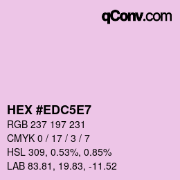Color code: HEX #EDC5E7 | qconv.com