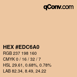 カラーコード: HEX #EDC6A0 | qconv.com