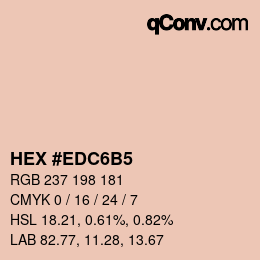 Color code: HEX #EDC6B5 | qconv.com