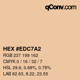 颜色代码: HEX #EDC7A2 | qconv.com