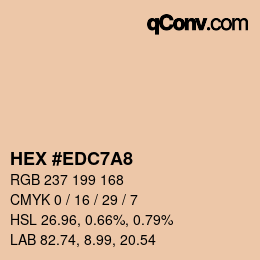 カラーコード: HEX #EDC7A8 | qconv.com