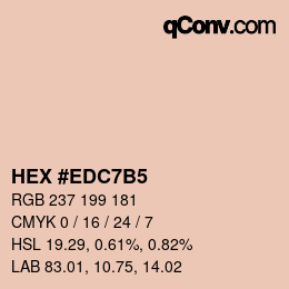 カラーコード: HEX #EDC7B5 | qconv.com