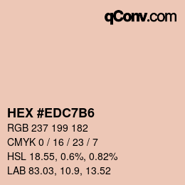 Color code: HEX #EDC7B6 | qconv.com