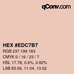 カラーコード: HEX #EDC7B7 | qconv.com