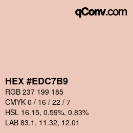カラーコード: HEX #EDC7B9 | qconv.com