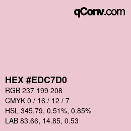 カラーコード: HEX #EDC7D0 | qconv.com
