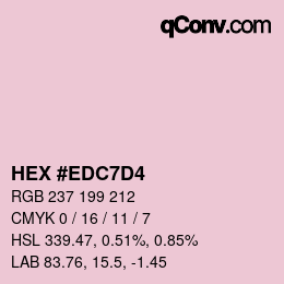 Color code: HEX #EDC7D4 | qconv.com