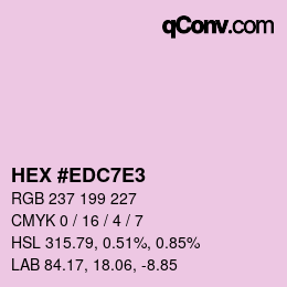 Color code: HEX #EDC7E3 | qconv.com