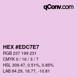Color code: HEX #EDC7E7 | qconv.com