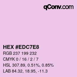 Color code: HEX #EDC7E8 | qconv.com